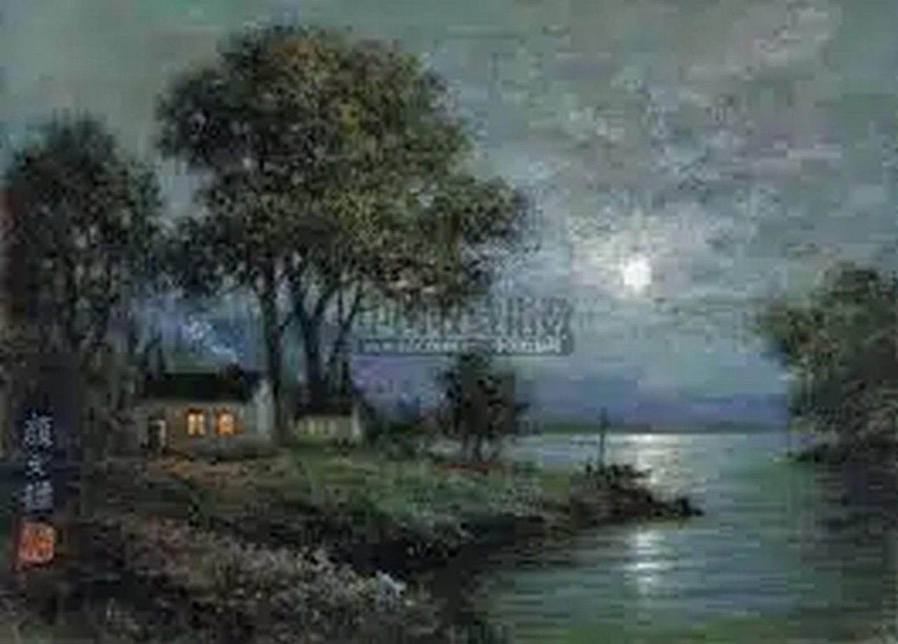 顏文樑（1893－1988）作品《湖畔月色》