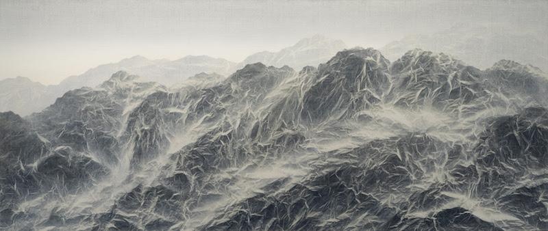 Cyano-Collage 154,《氰山集之一百五十四》，2022，·85 x  200 cm 