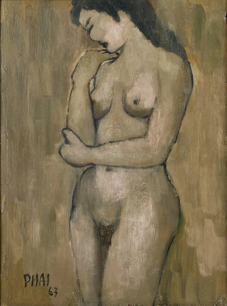 裴春派(BUI XUAN PHAI, 1920-1988)
《裸體》( Nude ),1963年作
估價:12-18萬港元
成交價 HK$ 352,500 包括傭金