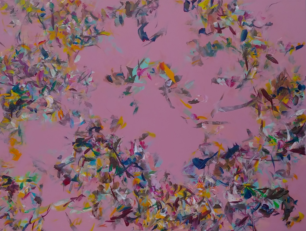 Stark Impressions (1) | 姣花 (1) 2020
Acrylics on canvas. 91.4 x 121.9 cm / 36 x 48 in