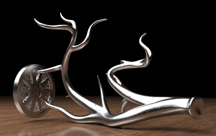 命運之輪
藝術家：松山智一
不銹鋼，250x400x128cm，2020
