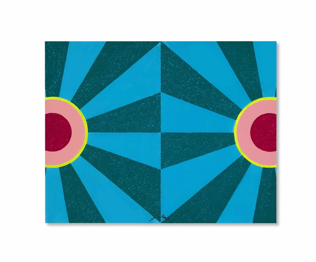 《內省之光》, 1964年作,墨水壓克力彩畫布,110 x 139 公分。