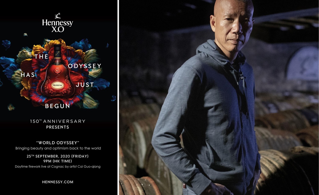 為誌慶軒尼詩X.O 誕生150 週年,軒尼詩邀請蔡國強創作,一場名為 「World Odyssey 世界的遠行」之煙火日間煙花,此煙火藝術項目是軒尼詩首次以直播形式舉行的全球發布,亦是蔡國強第一次向世界實時呈現從水中迸射日間煙火奇觀。