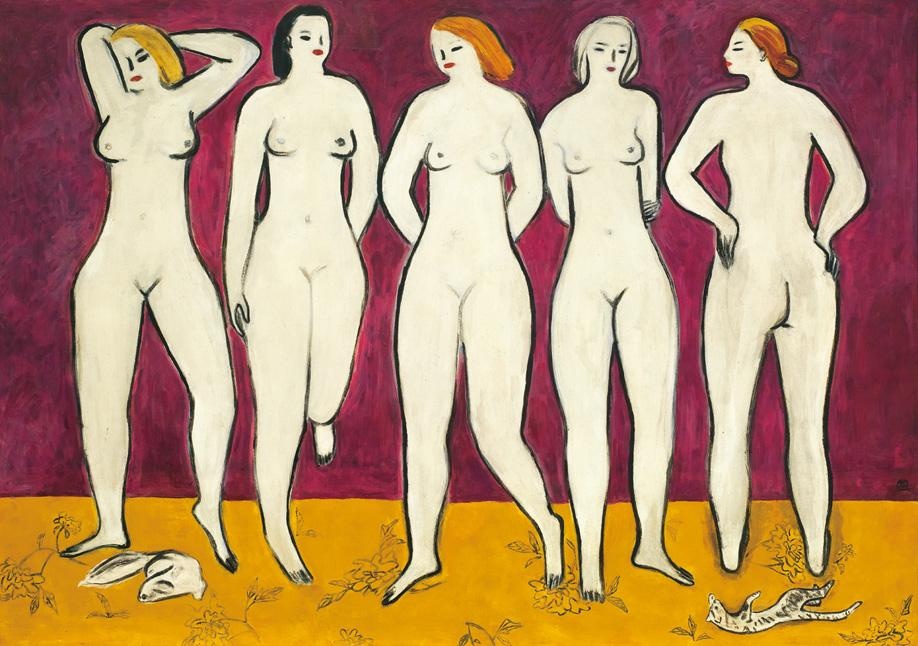 常玉的畫作《五裸女》，2019年在香港佳士得舉辦的「20世紀及當代藝術晚拍」以3億港元成交，創下藝術家個人拍賣紀錄。